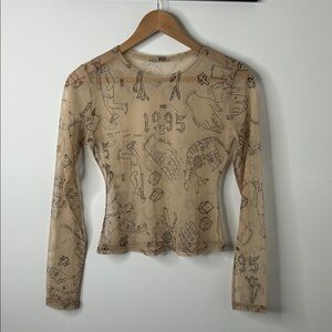 Miyuki Haze x Forever 21 sheer printed top